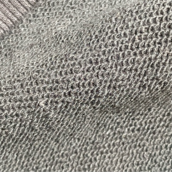 Marled French Terry Sweatshirt Shawl Collar Long Sleeve Pullover Size L Gray NWT - Picture 6 of 10